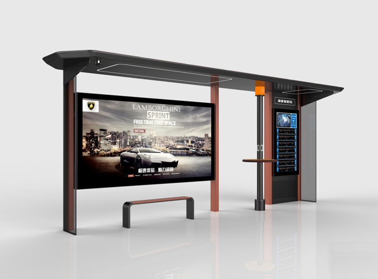 新型智能公交候车亭让人感受城市的温馨